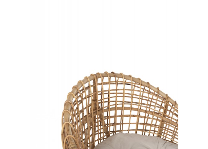 ΠΟΛΥΘΡΟΝΑ ENTO HM9814 RATTAN ΣΕ ΦΥΣΙΚΟ-ΛΕΥΚΟ ΜΑΞΙΛΑΡΙ 106x94x82Yεκ.