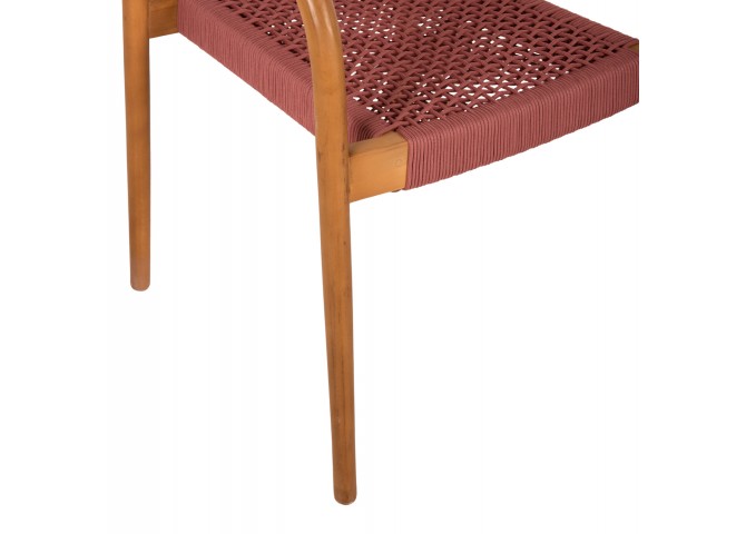 ΠΟΛΥΘΡΟΝΑ OSLO HM9636.06 ΞΥΛΟ TEAK ΦΥΣΙΚΟ & ΡΟΖ ΣΧΟΙΝΙ 55x54x80Yεκ.