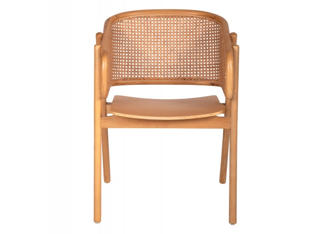 ΠΟΛΥΘΡΟΝΑ KENLEE HM9872 ΦΡΑΞΙΝΟΣ ΚΑΙ ΦΥΣΙΚΟ RATTAN RATTAN ΣΕ ΦΥΣΙΚΟ 57,5x55x81Yεκ.