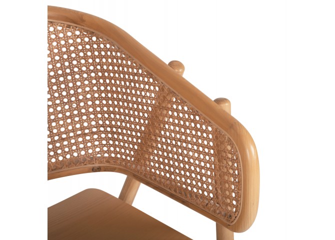 ΠΟΛΥΘΡΟΝΑ KENLEE HM9872 ΦΡΑΞΙΝΟΣ ΚΑΙ ΦΥΣΙΚΟ RATTAN RATTAN ΣΕ ΦΥΣΙΚΟ 57,5x55x81Yεκ.