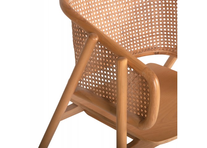 ΠΟΛΥΘΡΟΝΑ KENLEE HM9872 ΦΡΑΞΙΝΟΣ ΚΑΙ ΦΥΣΙΚΟ RATTAN RATTAN ΣΕ ΦΥΣΙΚΟ 57,5x55x81Yεκ.