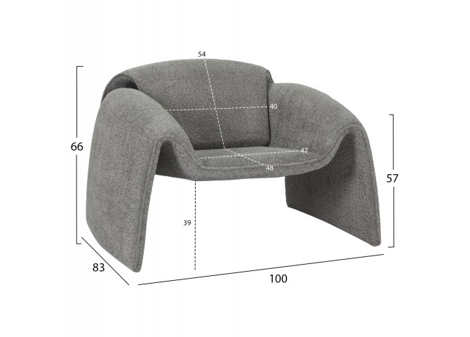 ΠΟΛΥΘΡΟΝΑ LAFORGE HM9679.01 ΓΚΡΙ ΥΦΑΣΜΑ-ΜΕΤΑΛΛΙΚΟΣ ΣΚΕΛΕΤΟΣ 100x83x66Υεκ.