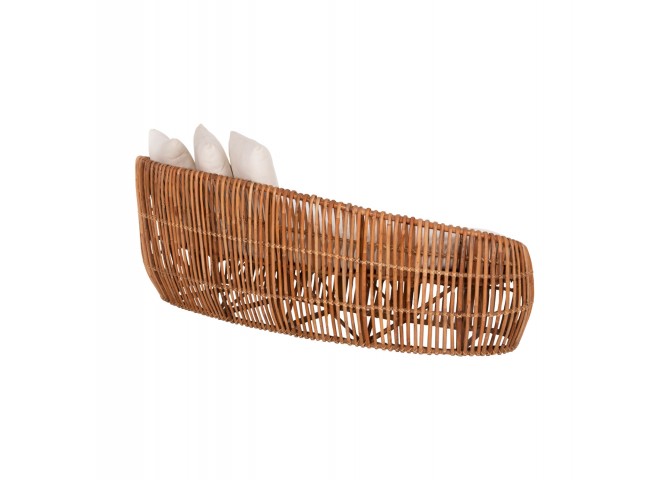 ΚΑΝΑΠΕΣ-ΑΝΑΚΛΙΝΤΡΟ LANTRY HM5991 ΦΥΣΙΚΟ RATTAN- ΛΕΥΚΑ ΜΑΞΙΛΑΡΙΑ 215x60x78Yεκ.