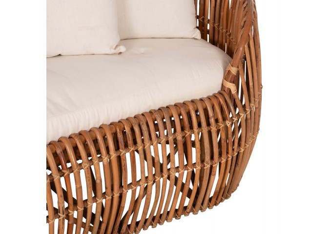 ΚΑΝΑΠΕΣ-ΑΝΑΚΛΙΝΤΡΟ LANTRY HM5991 ΦΥΣΙΚΟ RATTAN- ΛΕΥΚΑ ΜΑΞΙΛΑΡΙΑ 215x60x78Yεκ.