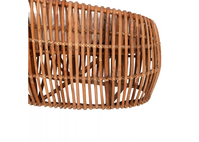 ΚΑΝΑΠΕΣ-ΑΝΑΚΛΙΝΤΡΟ LANTRY HM5991 ΦΥΣΙΚΟ RATTAN- ΛΕΥΚΑ ΜΑΞΙΛΑΡΙΑ 215x60x78Yεκ.