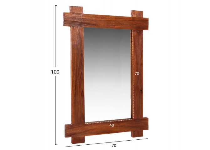 ΚΑΘΡΕΠΤΗΣ ΤΟΙΧΟΥ HM4303 ΑΝΑΚΥΚΛΩΜΕΝΟ TEAK ΣΕ ΦΥΣΙΚΟ 70x100Υεκ.