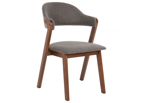 ΚΑΡΕΚΛΑ RIDER HM9734.01 RUBBERWOOD ΣΕ ΚΑΡΥΔΙ-ΥΦΑΣΜΑ ΓΚΡΙ 59x59x83Yεκ.