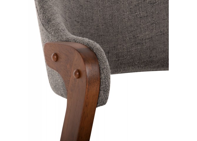ΚΑΡΕΚΛΑ RIDER HM9734.01 RUBBERWOOD ΣΕ ΚΑΡΥΔΙ-ΥΦΑΣΜΑ ΓΚΡΙ 59x59x83Yεκ.