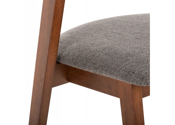 ΚΑΡΕΚΛΑ RIDER HM9734.01 RUBBERWOOD ΣΕ ΚΑΡΥΔΙ-ΥΦΑΣΜΑ ΓΚΡΙ 59x59x83Yεκ.