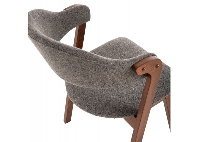 ΚΑΡΕΚΛΑ RIDER HM9734.01 RUBBERWOOD ΣΕ ΚΑΡΥΔΙ-ΥΦΑΣΜΑ ΓΚΡΙ 59x59x83Yεκ.