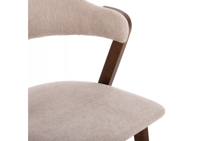 ΚΑΡΕΚΛΑ RIDER HM9734.02 RUBBERWOOD ΣΕ ΚΑΡΥΔΙ-ΥΦΑΣΜΑ ΕΚΡΟΥ 59x59x83Yεκ.