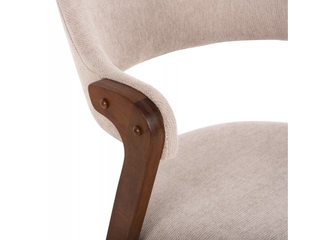 ΚΑΡΕΚΛΑ RIDER HM9734.02 RUBBERWOOD ΣΕ ΚΑΡΥΔΙ-ΥΦΑΣΜΑ ΕΚΡΟΥ 59x59x83Yεκ.