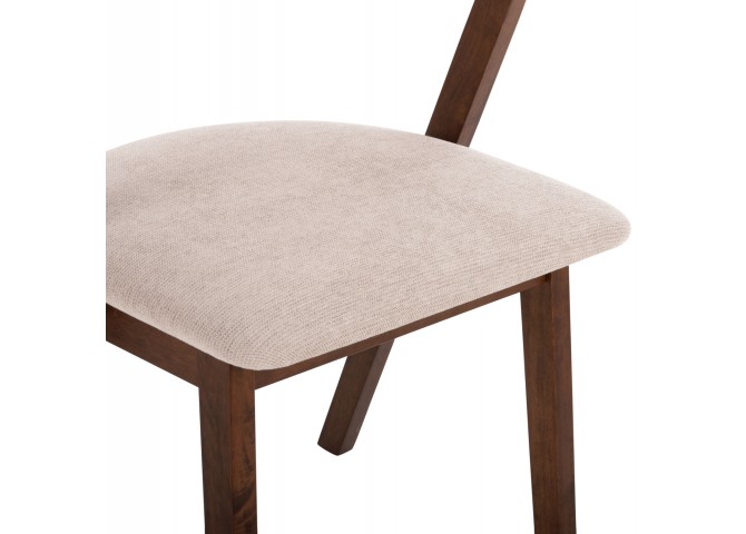 ΚΑΡΕΚΛΑ RIDER HM9734.02 RUBBERWOOD ΣΕ ΚΑΡΥΔΙ-ΥΦΑΣΜΑ ΕΚΡΟΥ 59x59x83Yεκ.