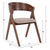 ΚΑΡΕΚΛΑ NEKKER HM9739.01 RUBBERWOOD ΣΕ ΚΑΡΥΔΙ-ΓΚΡΙ ΥΦΑΣΜΑ ΚΑΘΙΣΜΑ 56x55x78Yεκ.