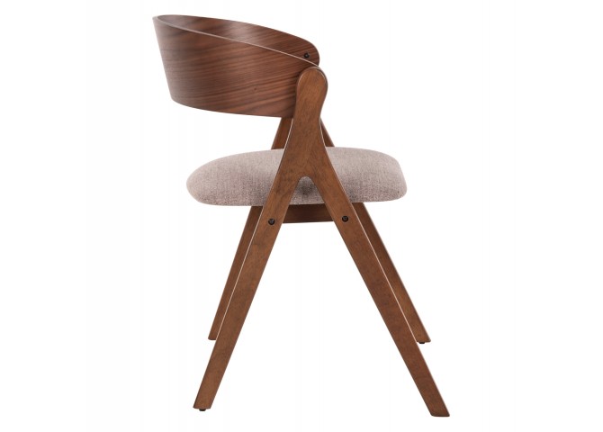 ΚΑΡΕΚΛΑ NEKKER HM9739.01 RUBBERWOOD ΣΕ ΚΑΡΥΔΙ-ΓΚΡΙ ΥΦΑΣΜΑ ΚΑΘΙΣΜΑ 56x55x78Yεκ.