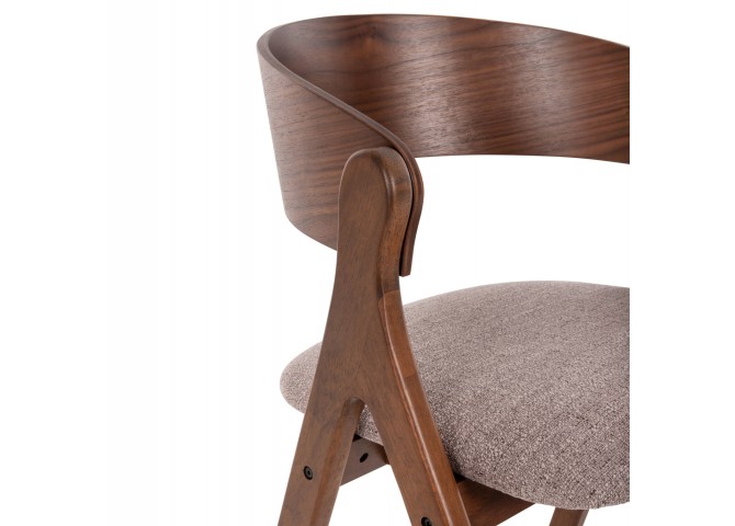 ΚΑΡΕΚΛΑ NEKKER HM9739.01 RUBBERWOOD ΣΕ ΚΑΡΥΔΙ-ΓΚΡΙ ΥΦΑΣΜΑ ΚΑΘΙΣΜΑ 56x55x78Yεκ.