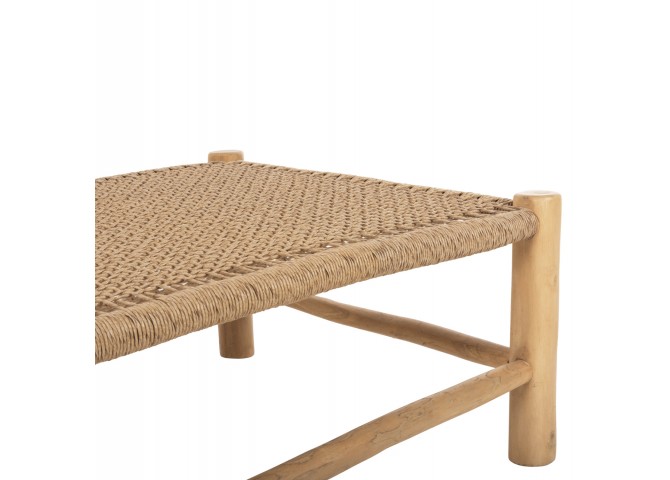 ΤΡΑΠΕΖΙ ΣΑΛΟΝΙΟΥ LONDER HM5985 ΞΥΛΟ ΤΕΑΚ- ΣΥΝΘΕΤΙΚΟ RATTAN-ΦΥΣΙΚΟ 120x80x40Yεκ.