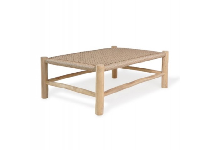 ΤΡΑΠΕΖΙ ΣΑΛΟΝΙΟΥ LONDER HM5985 ΞΥΛΟ ΤΕΑΚ- ΣΥΝΘΕΤΙΚΟ RATTAN-ΦΥΣΙΚΟ 120x80x40Yεκ.