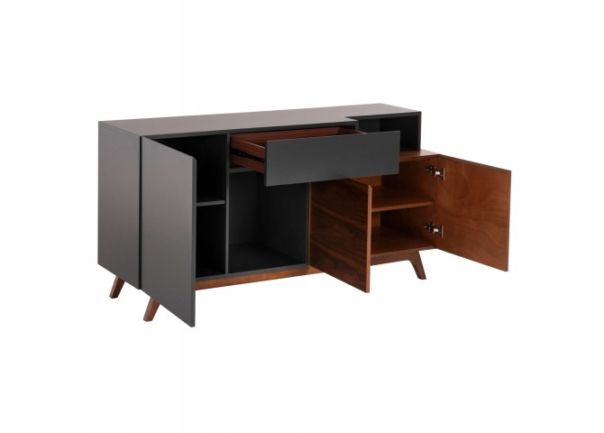 ΜΠΟΥΦΕΣ PREDA HM9747 MDF ΜΕ ΚΑΡΥΔΙ & ΣΚΟΥΡΟ ΓΚΡΙ ΚΑΠΛΑΜΑ 167x28-40x80Υεκ.