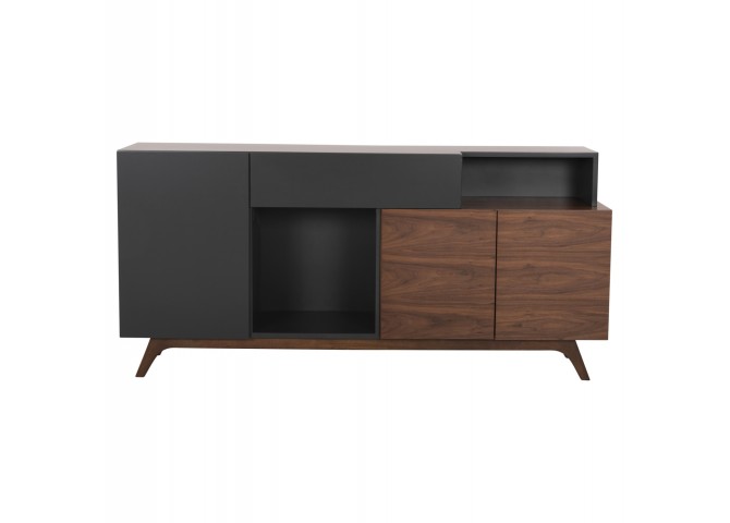 ΜΠΟΥΦΕΣ PREDA HM9747 MDF ΜΕ ΚΑΡΥΔΙ & ΣΚΟΥΡΟ ΓΚΡΙ ΚΑΠΛΑΜΑ 167x28-40x80Υεκ.