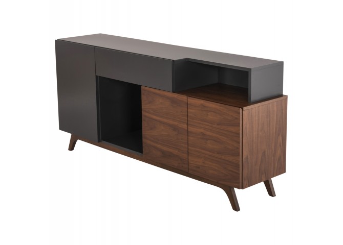 ΜΠΟΥΦΕΣ PREDA HM9747 MDF ΜΕ ΚΑΡΥΔΙ & ΣΚΟΥΡΟ ΓΚΡΙ ΚΑΠΛΑΜΑ 167x28-40x80Υεκ.