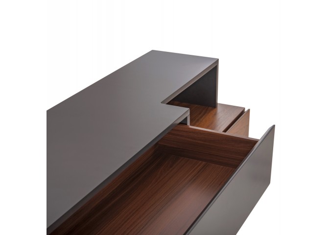 ΜΠΟΥΦΕΣ PREDA HM9747 MDF ΜΕ ΚΑΡΥΔΙ & ΣΚΟΥΡΟ ΓΚΡΙ ΚΑΠΛΑΜΑ 167x28-40x80Υεκ.