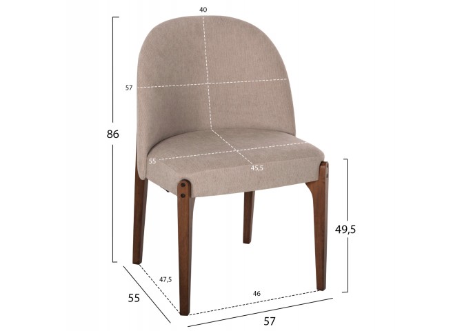 ΚΑΡΕΚΛΑ HM9744.02 ΚΑΡΥΔΙ ΧΡΩΜΑ 57x55x86εκ.