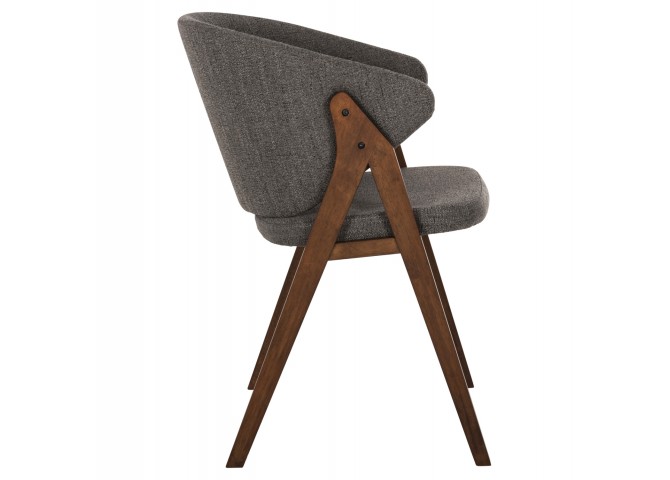 ΚΑΡΕΚΛΑ HANA HM9746.02 RUBBERWOOD ΣΕ ΚΑΡΥΔΙ ΧΡΩΜΑ-ΓΚΡΙ ΥΦΑΣΜΑ 55x60x84Yεκ.