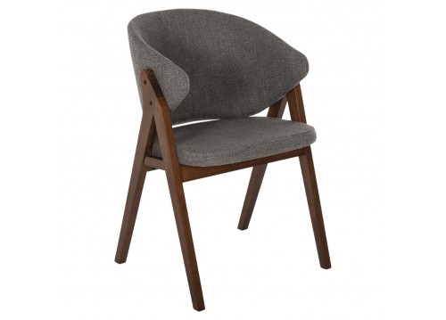 ΚΑΡΕΚΛΑ HANA HM9746.02 RUBBERWOOD ΣΕ ΚΑΡΥΔΙ ΧΡΩΜΑ-ΓΚΡΙ ΥΦΑΣΜΑ 55x60x84Yεκ.