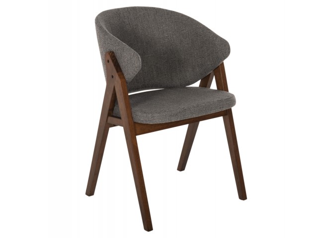 ΚΑΡΕΚΛΑ HANA HM9746.02 RUBBERWOOD ΣΕ ΚΑΡΥΔΙ ΧΡΩΜΑ-ΓΚΡΙ ΥΦΑΣΜΑ 55x60x84Yεκ.