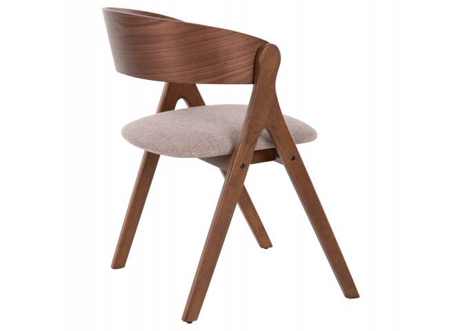 ΚΑΡΕΚΛΑ NEKKER HM9739.02 RUBBERWOOD ΣΕ ΚΑΡΥΔΙ-ΜΠΕΖ ΥΦΑΣΜΑ ΚΑΘΙΣΜΑ 56x55x78Yεκ.