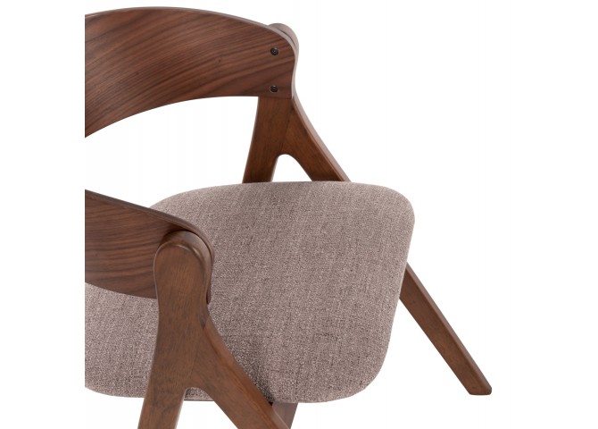 ΚΑΡΕΚΛΑ NEKKER HM9739.02 RUBBERWOOD ΣΕ ΚΑΡΥΔΙ-ΜΠΕΖ ΥΦΑΣΜΑ ΚΑΘΙΣΜΑ 56x55x78Yεκ.
