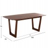ΤΡΑΠΕΖΙ ΤΡΑΠΕΖΑΡΙΑΣ RINER ΟΡΘΟΓΩΝΙΟ HM9745 MDF ΜΕ ΚΑΠΛΑΜΑ ΚΑΡΥΔΙΑΣ 180x90x76εκ.