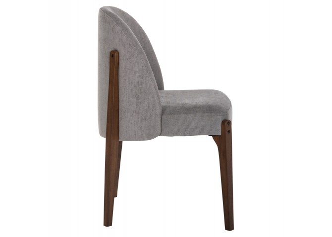 ΚΑΡΕΚΛΑ ΤΡΑΠΕΖΑΡΙΑΣ RAMMER HM9744.01 RUBBERWOOD ΣΕ ΚΑΡΥΔΙ-ΓΚΡΙ ΥΦΑΣΜΑ 57x55x86Υεκ.