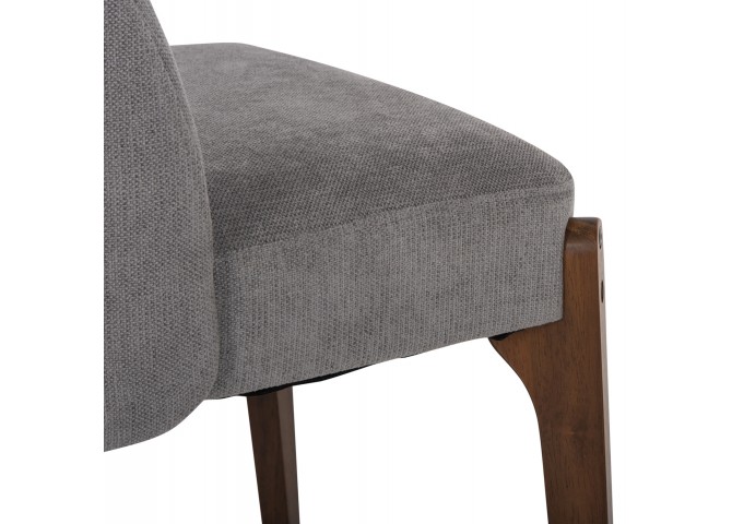 ΚΑΡΕΚΛΑ ΤΡΑΠΕΖΑΡΙΑΣ RAMMER HM9744.01 RUBBERWOOD ΣΕ ΚΑΡΥΔΙ-ΓΚΡΙ ΥΦΑΣΜΑ 57x55x86Υεκ.