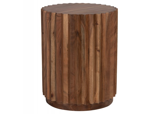 ΒΟΗΘΗΤΙΚΟ ΤΡΑΠΕΖΙ ΣΤΡΟΓΓΥΛΟ SEDGE HM9696 ΜΑΣΙΦ ΑΚΑΚΙΑ-ΦΥΣΙΚΟ ΧΡΩΜΑ Φ40x50Υεκ.