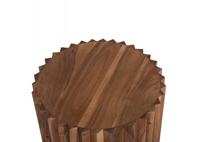 ΒΟΗΘΗΤΙΚΟ ΤΡΑΠΕΖΙ ΣΤΡΟΓΓΥΛΟ SEDGE HM9696 ΜΑΣΙΦ ΑΚΑΚΙΑ-ΦΥΣΙΚΟ ΧΡΩΜΑ Φ40x50Υεκ.