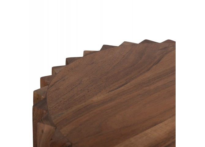 ΒΟΗΘΗΤΙΚΟ ΤΡΑΠΕΖΙ ΣΤΡΟΓΓΥΛΟ SEDGE HM9696 ΜΑΣΙΦ ΑΚΑΚΙΑ-ΦΥΣΙΚΟ ΧΡΩΜΑ Φ40x50Υεκ.