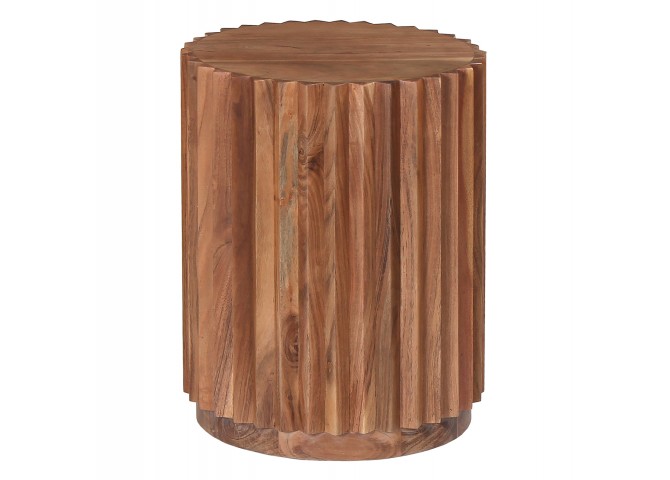 ΒΟΗΘΗΤΙΚΟ ΤΡΑΠΕΖΙ ΣΤΡΟΓΓΥΛΟ SEDGE HM9696 ΜΑΣΙΦ ΑΚΑΚΙΑ-ΦΥΣΙΚΟ ΧΡΩΜΑ Φ40x50Υεκ.