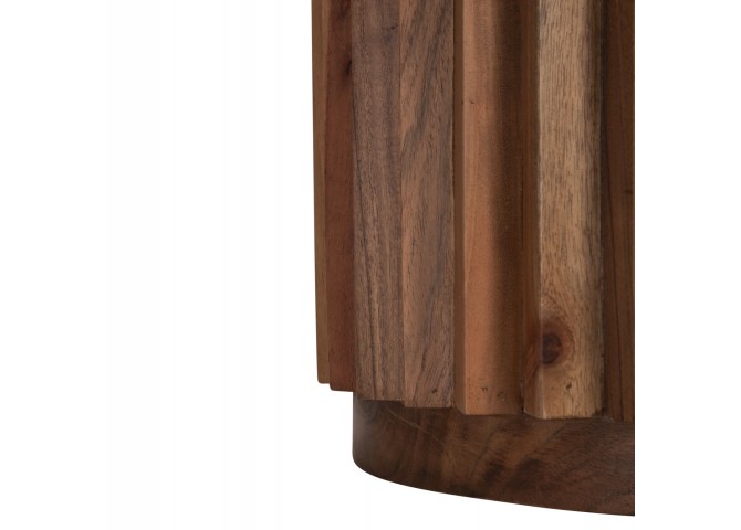 ΒΟΗΘΗΤΙΚΟ ΤΡΑΠΕΖΙ ΣΤΡΟΓΓΥΛΟ SEDGE HM9696 ΜΑΣΙΦ ΑΚΑΚΙΑ-ΦΥΣΙΚΟ ΧΡΩΜΑ Φ40x50Υεκ.