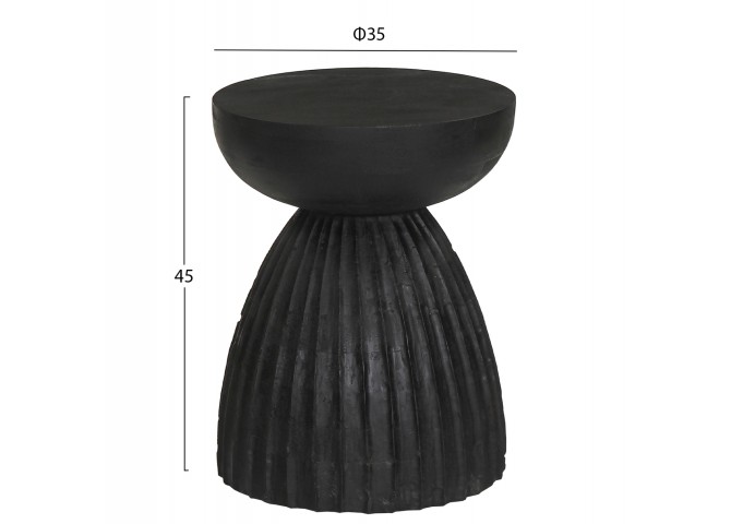 ΣΚΑΜΠΟ ΣΤΡΟΓΓΥΛΟ SCALLOP HM9702 ΜΑΣΙΦ MANGO ΣΕ ΣΕ ΜΑΥΡΟ ΧΡΩΜΑ Φ35x45Υεκ.