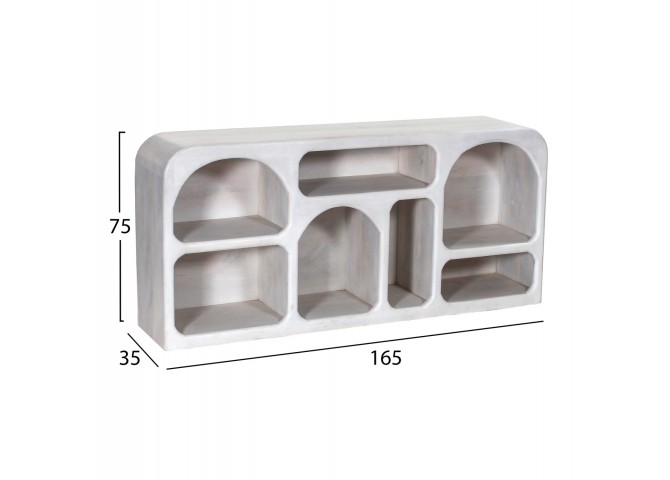 ΜΠΟΥΦΕΣ HANDYR HM9705 ΜΑΣΙΦ ΞΥΛΟ MANGO ΣΕ ΛΕΥΚΟ ΧΡΩΜΑ 165x35x75Yεκ.
