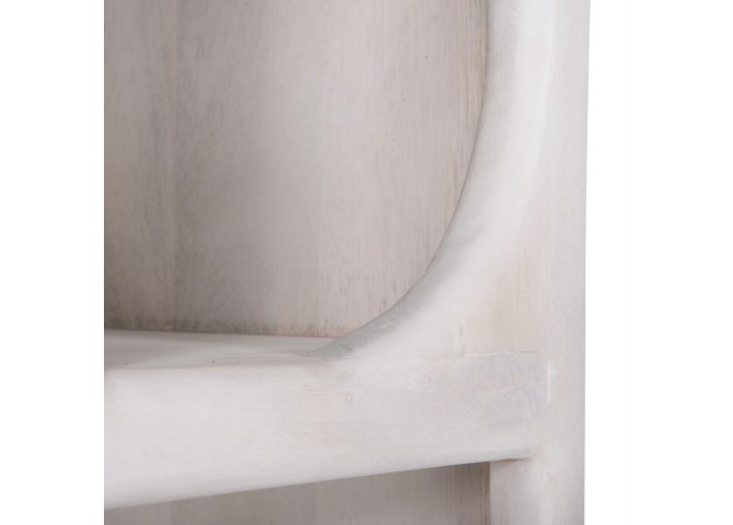 ΡΑΦΙΕΡΑ ΚΟΜΜΟ HANDYR HM9706 ΜΑΣΙΦ ΞΥΛΟ MANGO ΣΕ ΛΕΥΚΟ ΧΡΩΜΑ 60x35x120Υεκ.