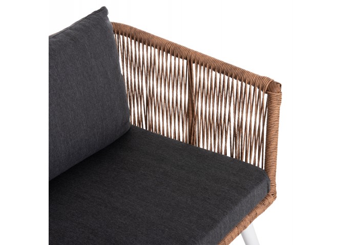 ΣΑΛΟΝΙ ΕΞ.ΧΩΡΟΥ 4ΤΜΧ FREJA HM6057.01 ΑΛΟΥΜ. ΛΕΥΚΟ-PE RATTAN ΜΠΕΖ-ΑΝΘΡΑΚΙ ΜΑΞΙΛΑΡΙΑ