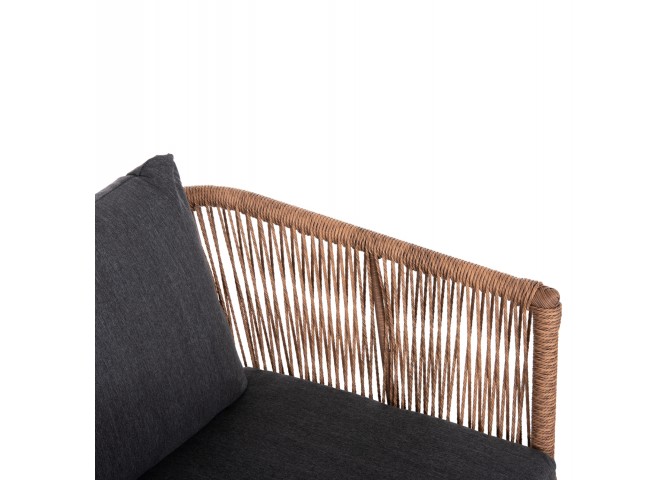 ΣΑΛΟΝΙ ΕΞ.ΧΩΡΟΥ 4ΤΜΧ FREJA HM6057.03 ΑΛΟΥΜ.ΑΝΘΡΑΚΙ-PE RATTAN ΜΠΕΖ-ΑΝΘΡΑΚΙ ΜΑΞΙΛΑΡΙΑ