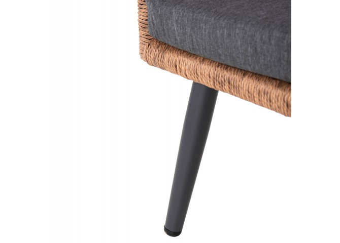 ΣΑΛΟΝΙ ΕΞ.ΧΩΡΟΥ 4ΤΜΧ FREJA HM6057.03 ΑΛΟΥΜ.ΑΝΘΡΑΚΙ-PE RATTAN ΜΠΕΖ-ΑΝΘΡΑΚΙ ΜΑΞΙΛΑΡΙΑ
