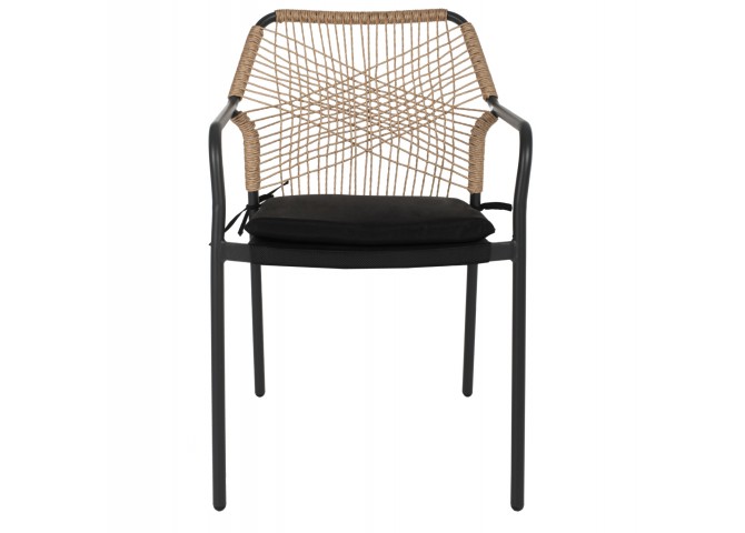 ΠΟΛΥΘΡΟΝΑ ΑΛΟΥΜΙΝΙΟΥ TROTTER HM5865.11 ΣΚΟΥΡΟΣ ΓΚΡΙ ΣΚΕΛΕΤΟΣ ΜΕ WICKER ΜΠΕΖ & ΜΑΥΡΟ ΜΑΞΙΛΑΡΙ