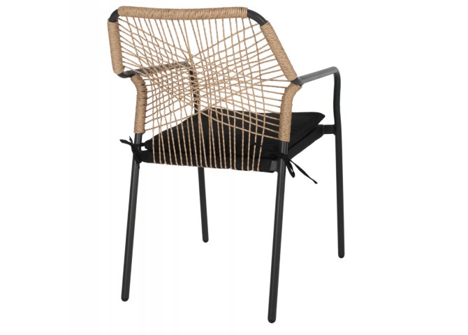 ΠΟΛΥΘΡΟΝΑ ΑΛΟΥΜΙΝΙΟΥ TROTTER HM5865.11 ΣΚΟΥΡΟΣ ΓΚΡΙ ΣΚΕΛΕΤΟΣ ΜΕ WICKER ΜΠΕΖ & ΜΑΥΡΟ ΜΑΞΙΛΑΡΙ