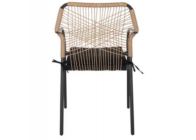ΠΟΛΥΘΡΟΝΑ ΑΛΟΥΜΙΝΙΟΥ TROTTER HM5865.11 ΣΚΟΥΡΟΣ ΓΚΡΙ ΣΚΕΛΕΤΟΣ ΜΕ WICKER ΜΠΕΖ & ΜΑΥΡΟ ΜΑΞΙΛΑΡΙ
