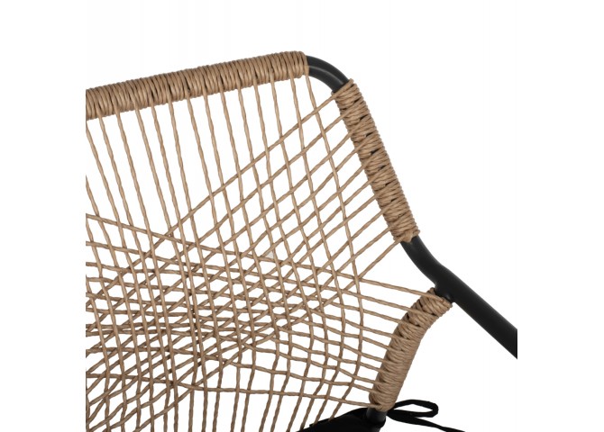 ΠΟΛΥΘΡΟΝΑ ΑΛΟΥΜΙΝΙΟΥ TROTTER HM5865.11 ΣΚΟΥΡΟΣ ΓΚΡΙ ΣΚΕΛΕΤΟΣ ΜΕ WICKER ΜΠΕΖ & ΜΑΥΡΟ ΜΑΞΙΛΑΡΙ